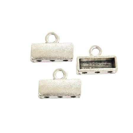 3 hole silver connector oxidized 25 gram
