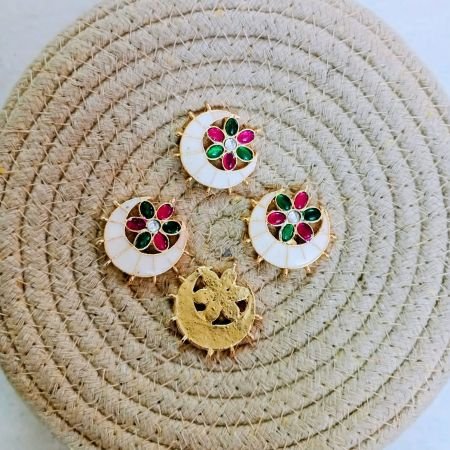 Pachhi Kundan Chand Flower 1piece