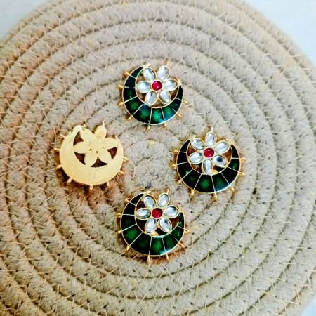 Pachhi Kundan Chand Flower 1piece