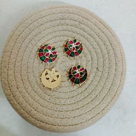 Pachhi Kundan Chand Flower 1piece