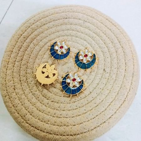 Pachhi Kundan Chand Flower 1piece